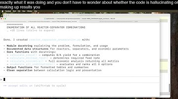 Solving a Superstructure Optimization Problem (Reactor–Separator System) with Claude Code