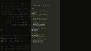 class inheritance example #php #showcase