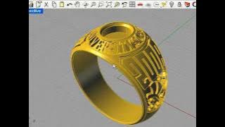 3D Graduation Ring Part 1, Rhino 4.0