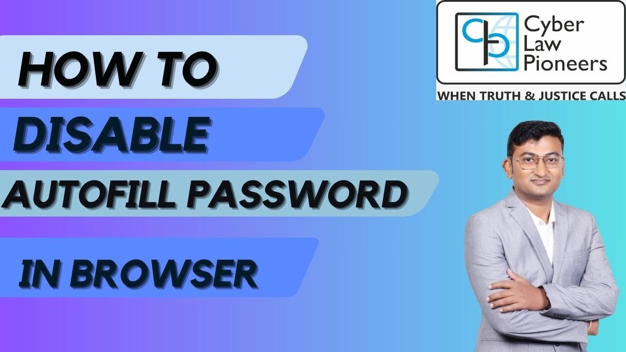 How to disable password and autofill in Browser - YouTube
