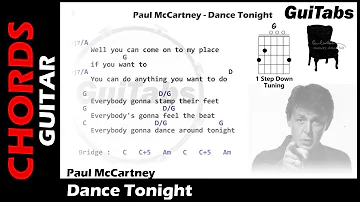 DANCE TONIGHT 🎉 🎊 🎆 - Paul McCartney ( Lyrics - GUITAR Chords 🎸- Karaoke )