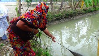 Net Fishing| Traditional Cast Net Fishing In Village (Part~40)