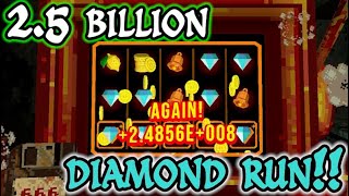 2.5 BILLION Diamond Run - Full Run | Cloverpit Demo
