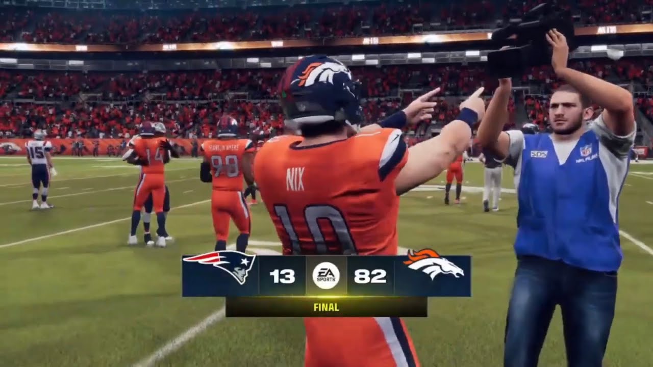 Madden 25 Broncos vs Patriots skill level rookie
