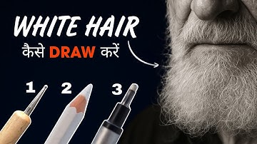How to Draw Realistic White Hair - 3 Easy Techniques for beginners