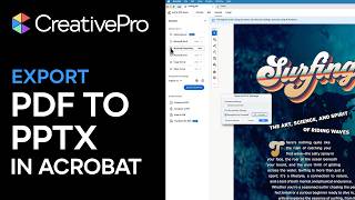Acrobat Export A Pdf To A Powerpoint File Video Tutorial