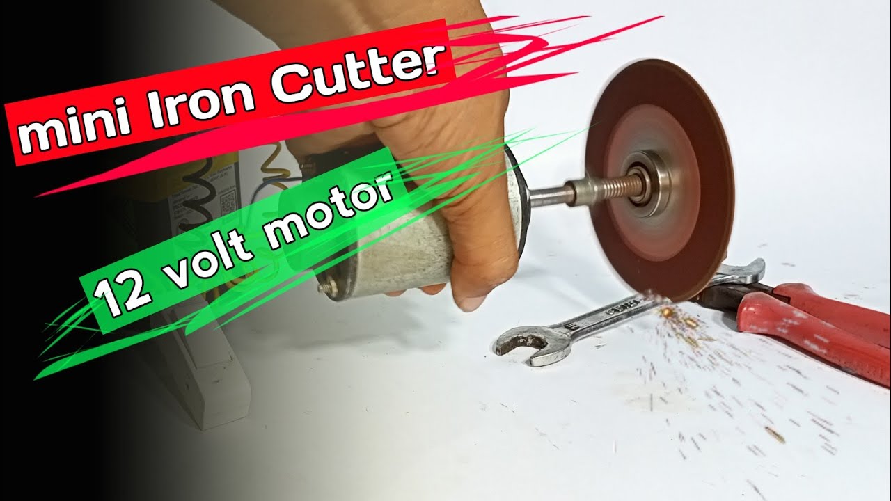 Cutter Motor Mini mini Iron Cutter Machine using DC 12 volt fan motor - YouTube