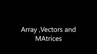 MATLAB Tutorial#6 How to create Arrays , Vectors and Matrices [MATLAB] in command window