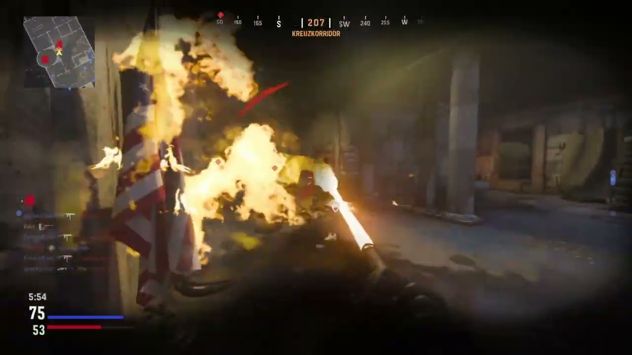 Vanguard flamethrower action!! "Das Haus"