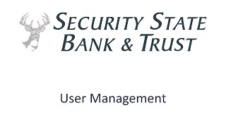 Online Banking Tutorial: User Management