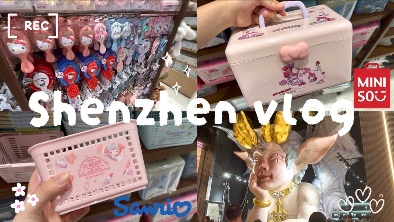 Shenzhen China vlog & haul💖🎀Miniso shopping🛍️Cheap & cute Sanrio items✨Hotpot🍲Grand Joy Mall🏬
