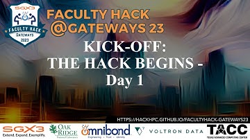 [FacultyHack@Gateways23] Kick-Off and Omnibond’s Project Eureka