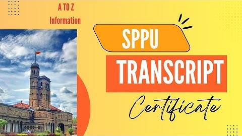 Pune University Transcript Application Process| SPPU #sppu 