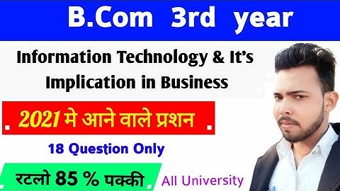 Bcom 3rd year | Information Technology It