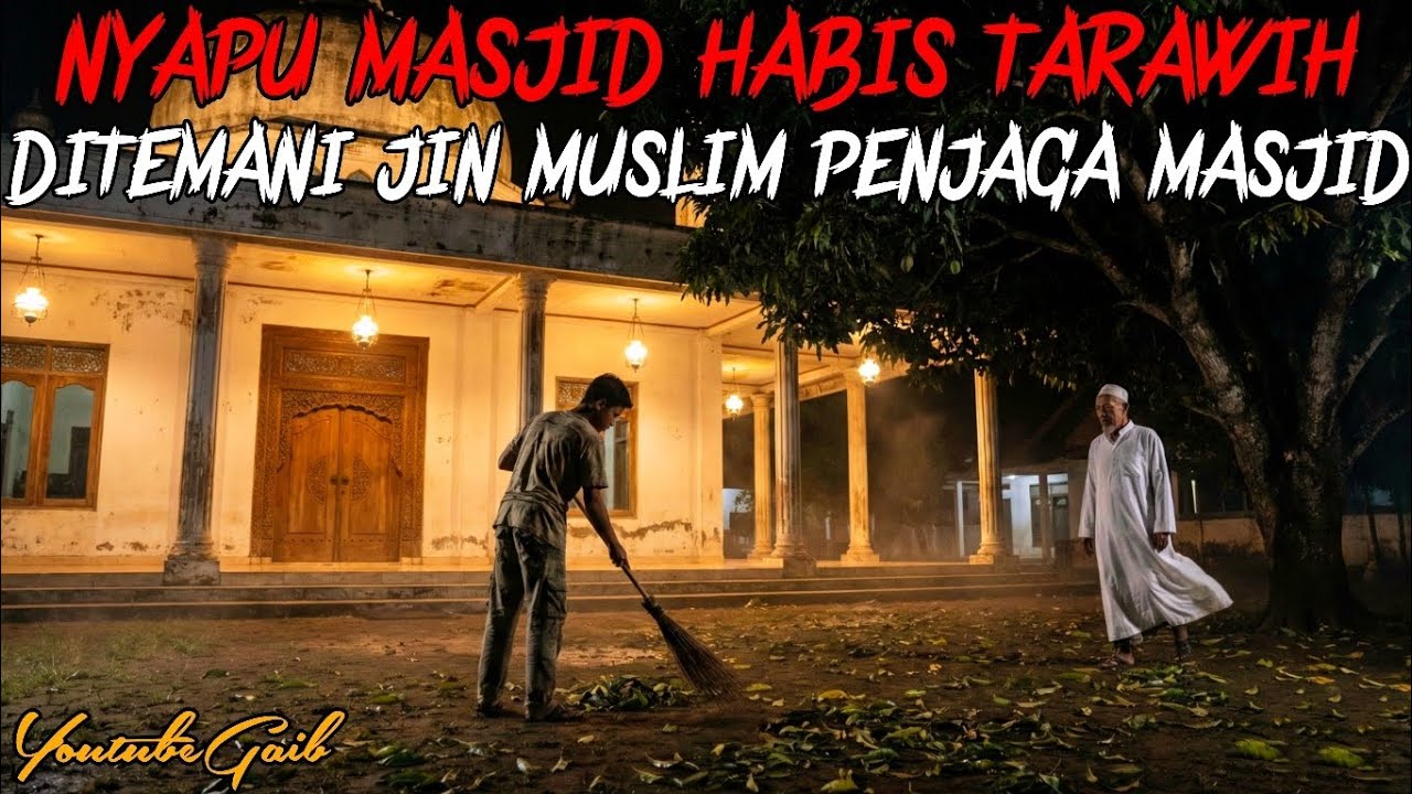 PENJAGA MASJID NYAPU HALAMAN HABIS TARAWIH SELALU DITEMANI JIN MUSLIM PENJAGA MASJID
