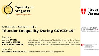 DASICON 2021 – Break-out Session III A: "Gender Inequality During COVID-19"
