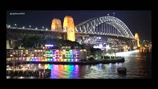 Sydney Harbour in Rainbow Colours.