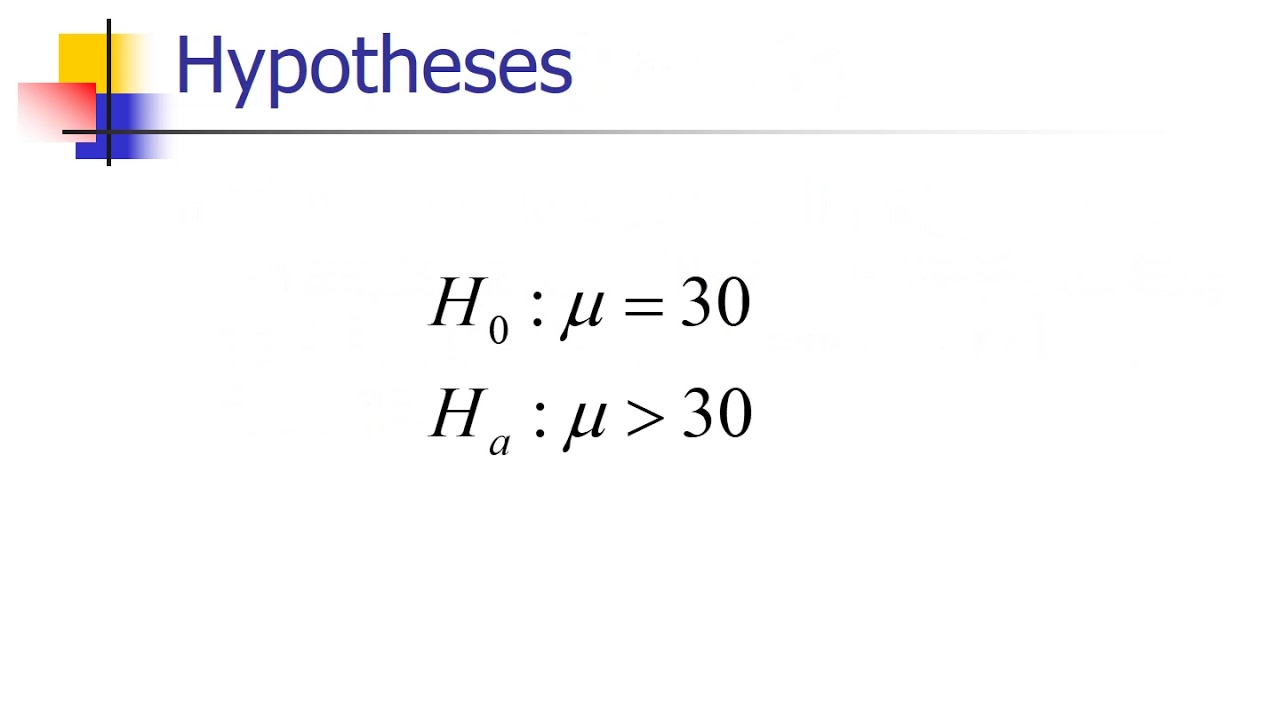 Hypothesis Testing Basics YouTube