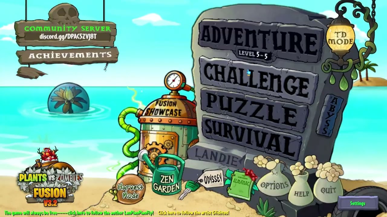 PVZ Fusion: Adventure Classic 5-4 and Saladpult Challenge