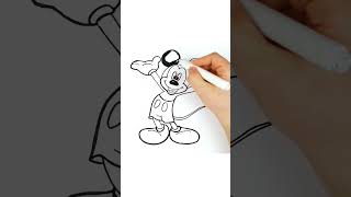 Mickey Mouse Çizim Ve Boyama Nasıl Çizilir? Çocuklar Için Eğlenceli Çizimler Çizgi Film