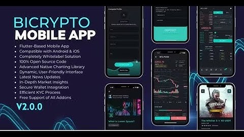 Bicrypto Mobile - Fully Native Flutter Mobile App for Bicrypto By MashDiv