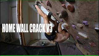 Home wall crack climb (v3)