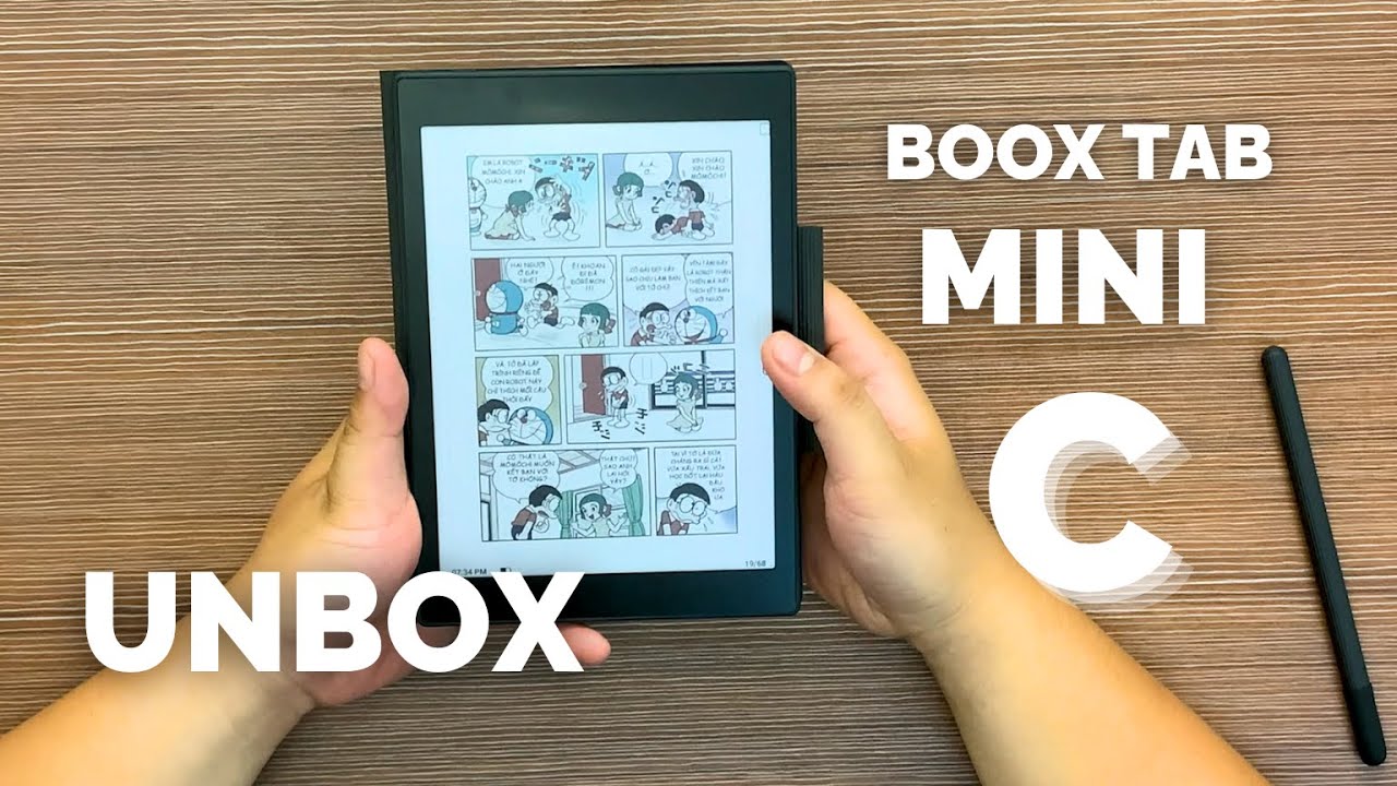 Mở hộp máy đọc sách Boox Tab Mini C - tuyệt tác màn hình E-ink màu
