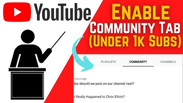 How To Enable Community Tab On Youtube Without 1k Subscribers (2021)