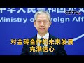中国外交部：对金砖合作的未来发展充满信心 |《中国新闻》CCTV中文国际
