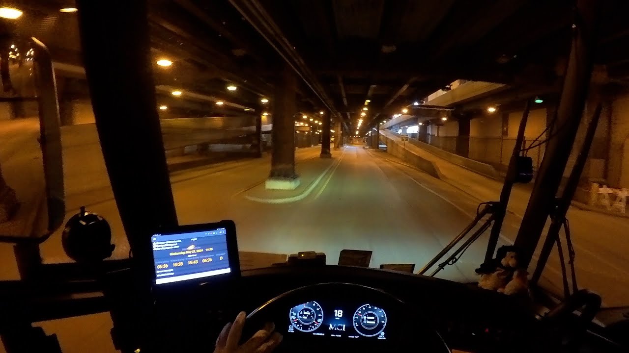 Driving a Bus in the Basement of Chicago (Lower and Lower Lower Wacker)