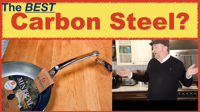 Lodge Manufacturing Company CRS10HH61 Carbon Steel Skillet, 10-inch,  Black/Orange
