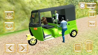 Green Auto Rickshaw Mountain Driving Game || Tuk Tuk Auto Rickshaw Game ||  Auto Rickshaw Racing screenshot 3