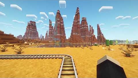 My Minecart Ride on the Badlands (First-Person View)