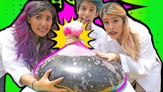 ¡explosión de globo gigante con mentos y cola reto polinesio los polinesios