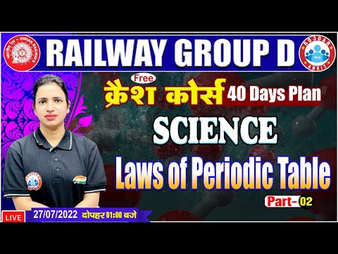 Laws Of Periodic Table | Railway Group D Chemistry Crash Course #7 | Science For Group D Exam