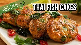 Simple Thai fish cakes with sweet chili sauce