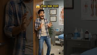 Doctor Injection Lekar Aaya, Dost Phas Gaya! 😂💉 | Funny Doctor Patient Comedy #shorts