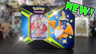 NEW Pokemon TCG Shining Fates Shiny Cramorant V Tin Pack Opening Unboxing - Worth It