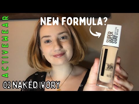 NEW? Maybelline Superstay Activewear Foundation in 02 Naked Ivory - YouTube
