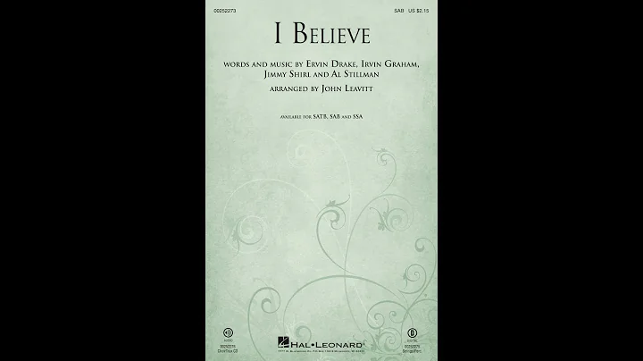 I BELIEVE (SAB Choir) - Ervin Drake/Irvin Graham/J...
