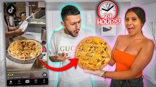 Letting My TikTok FOR YOU PAGE Control What I Eat for 24 HOURS!!