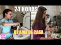 24 HORAS SIENDO  AMA DE CASA !! (Reto 1 día entero limpiando) 😫 LA DIVERSION DE MARTINA