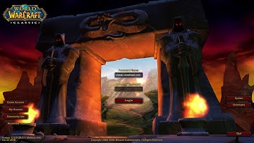 World of Warcraft Classic Login Screen