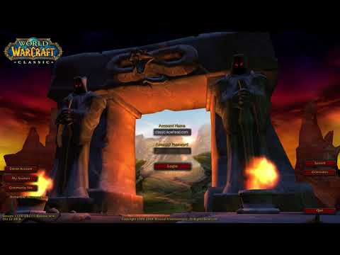 World of Warcraft Classic Login Screen