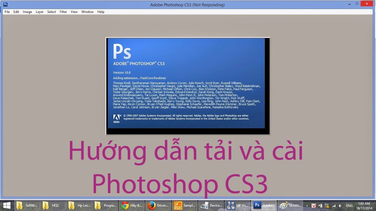 Hướng Dẫn Cài Đặt Photoshop Cs3 - Youtube