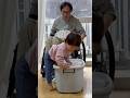 🍎Pushing & riding the container! Mugi is having so much fun 🎉 (1y7m0d No.10)
