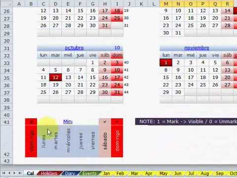 Presentacion Calendario Perpetuo En Excel 2010 Youtube calendario excel perpetuo