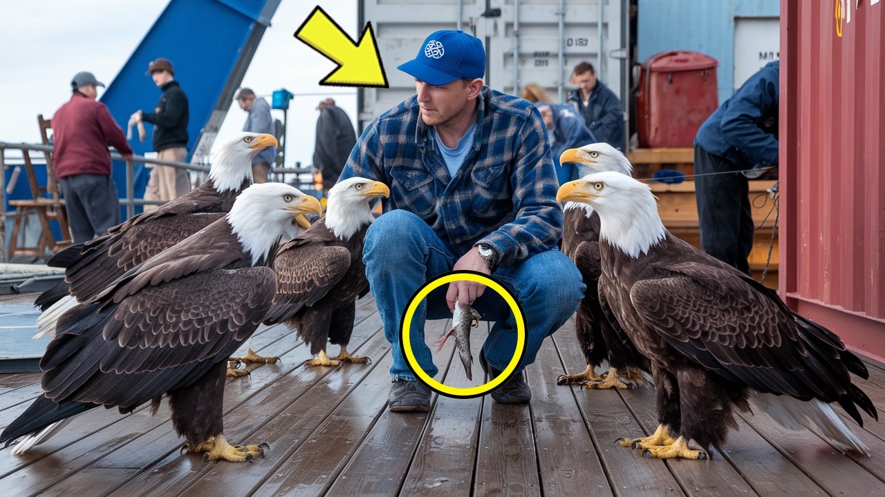 Eagles Follow Dock Worker Every Day – Discover The Surprising Reason!