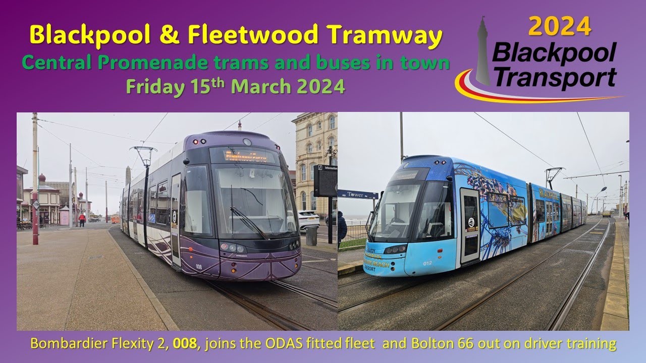 480 - Blackpool & Fleetwood Tramway: Central Promenade & town centre buses on Friday 15th March 2024