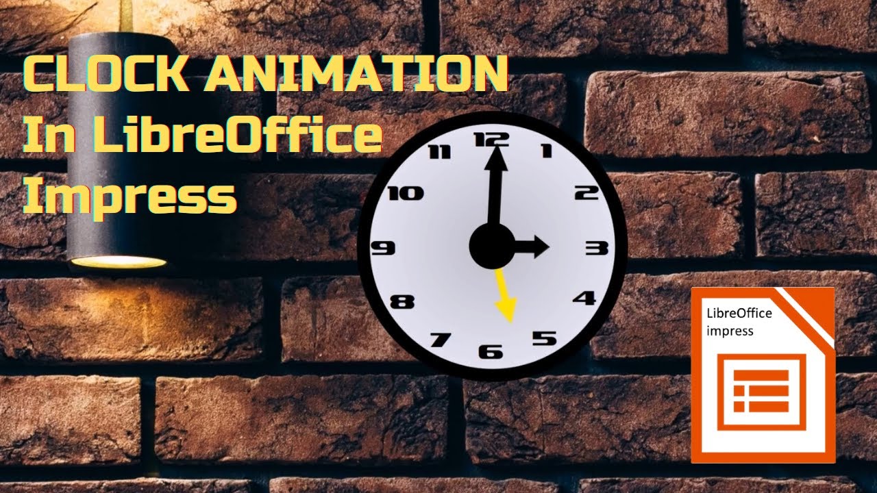 LibreOffice Impress Tutorial - How to Create a Clock animation -